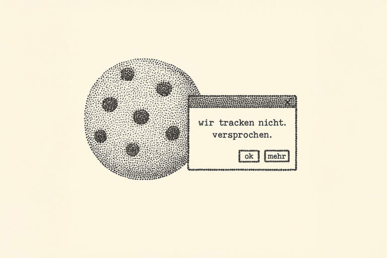 Typewriter Art / Art Typing zu "cookiefrei"